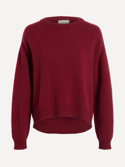 Loulou de Saison Burgundy Oversized Crew Cashmere Jumper