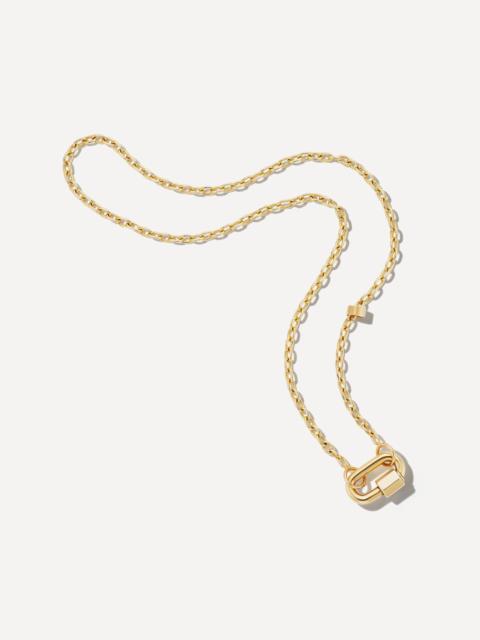 MARLA AARON Gold Pulley Chain and Chubby Babylock Necklace