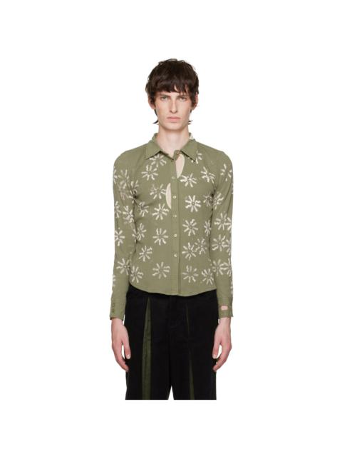Solitude Studios SSENSE Exclusive Green 'Field Of Flowers' Shirt