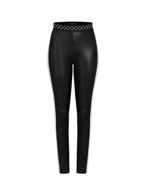 Louis Vuitton Contrast Accent Leather Leggings