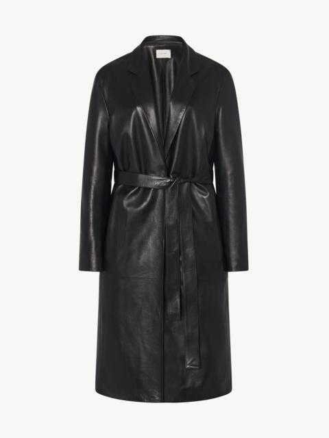 The Row Babil Coat in Leather