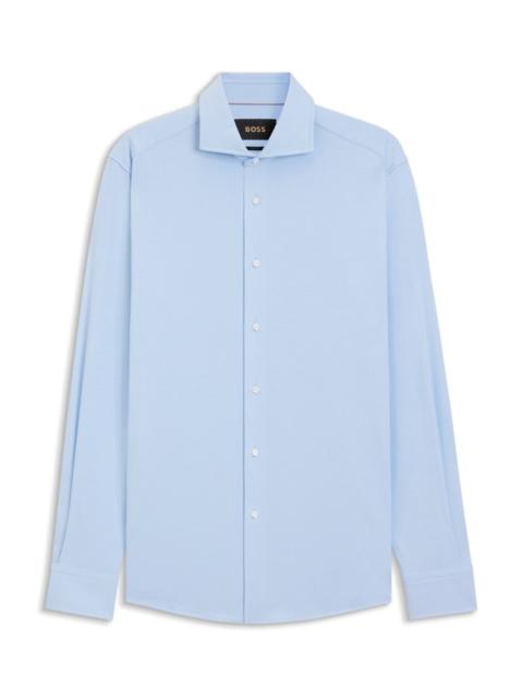 BOSS SLIM-FIT SHIRT IN A WRINKLE-RESISTANT COTTON BLEND