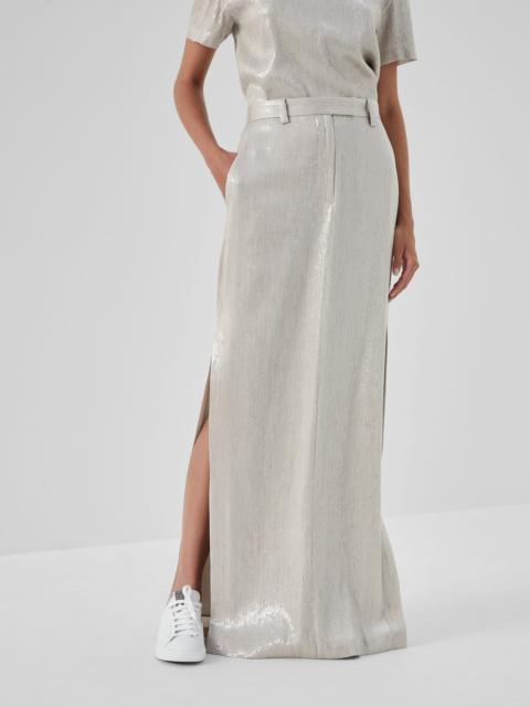 Brunello Cucinelli Dazzling satin sartorial maxi skirt