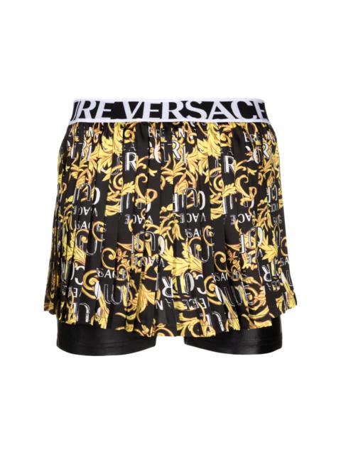 VERSACE JEANS COUTURE Sketch Couture-print pleated shorts