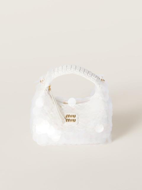 Miu Miu Wander sequined crochet mini-bag