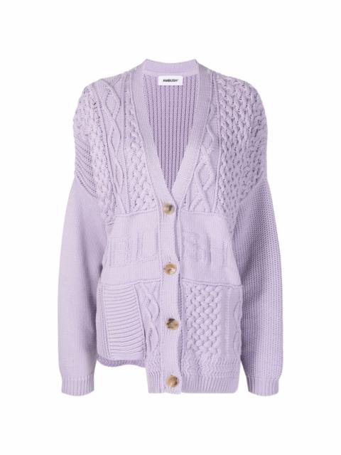 patchwork knitted cardigan