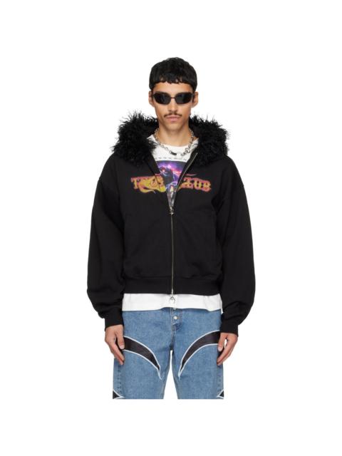 Thug Club Black TC Two Face Fur Zip-Up Hoodie
