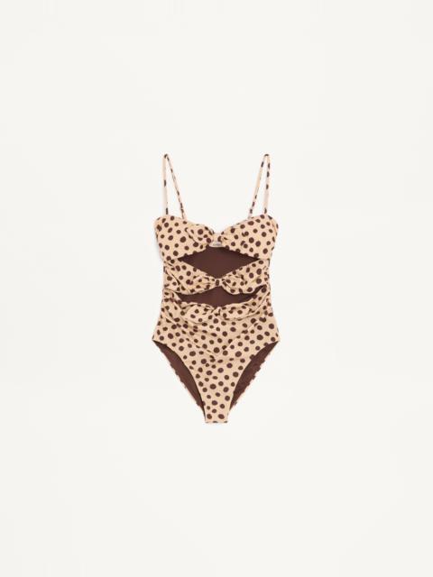 Valentino LYCRA ONE-PIECE SWIMSUIT IN PLUS DE POIS DALMATA POLKA DOT