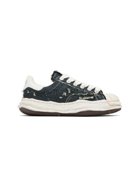 Maison MIHARAYASUHIRO Black 'Blakey' OG Sole Ripped Overdye Canvas Sneakers