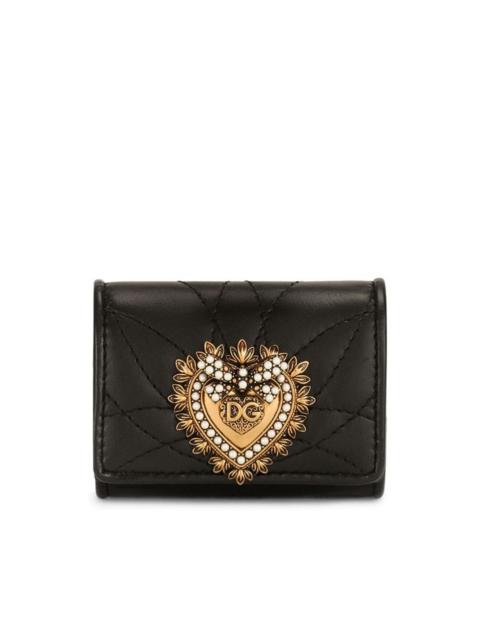 Dolce & Gabbana logo-plaque quilted pouch