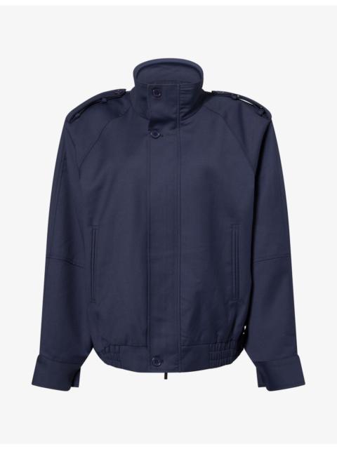 The Frankie Shop Kelly High-Neck Woven Jacket