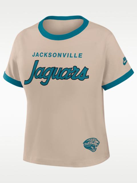 Nike Jacksonville Jaguars Rewind Ringer Mod Women's Nike NFL Cropped T-Shirt