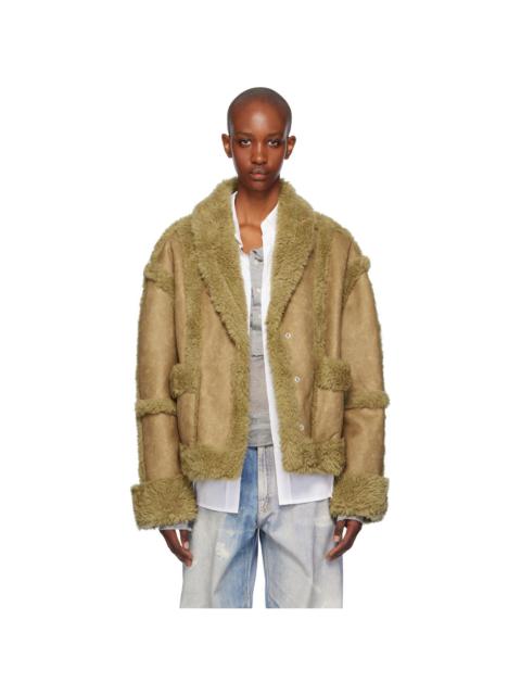 [Open YY] LINEN PANELED BOMBER ★大人気★ OPEN YY Gray Linen Paneled Bomber Jacket | REVERSIBLE