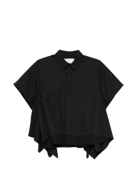 sacai flared asymmetric hem shirt