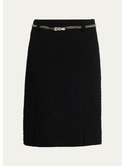 Marc Jacobs Tweed Virgin Wool-Blend Knee-Length Skirt