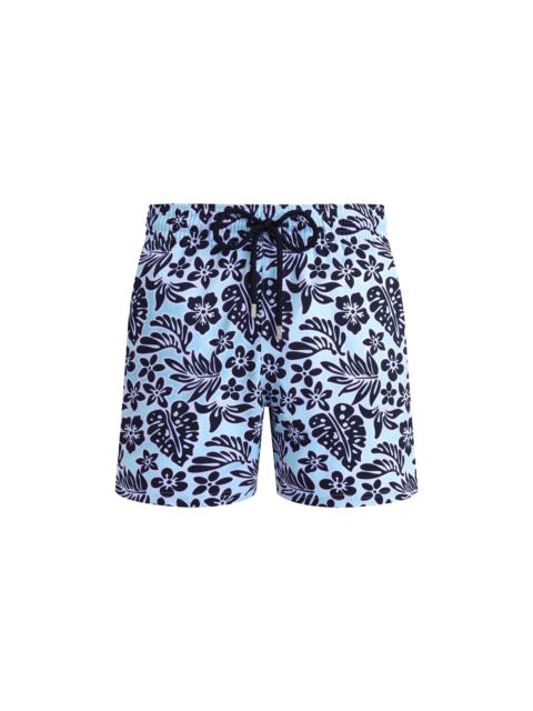 Vilebrequin Men Stretch Short Swim Trunks Jungle Leaves