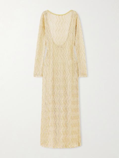 Missoni Mare Open-back Metallic Crochet-knit Maxi Dress