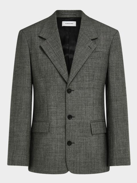 FERRAGAMO Men's Wool Mouline Single-Breasted Sport Coat