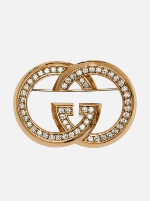 GUCCI Interlocking G embellished brooch