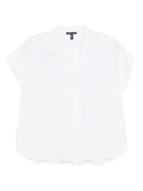 EILEEN FISHER cotton notch-collar top