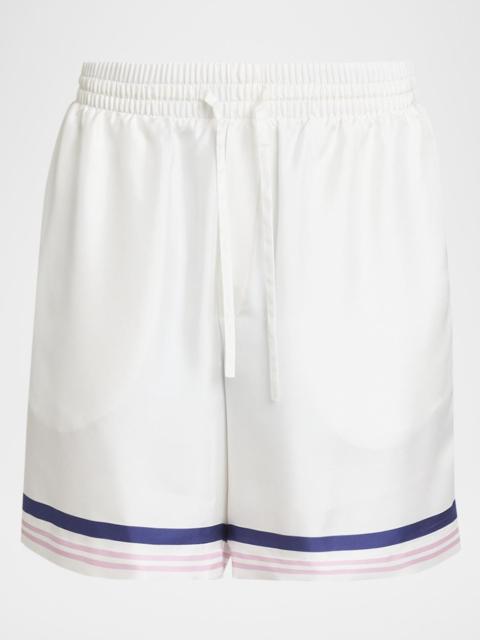 CASABLANCA Men's Silk Drawstring Shorts