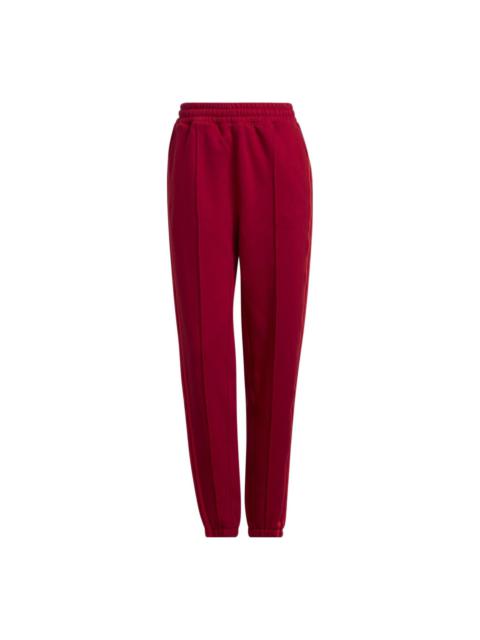 adidas IVY PARK Crossover Sweat Pant Side Stripe Drawstring Sports Long Pants Couple Style Red HI195