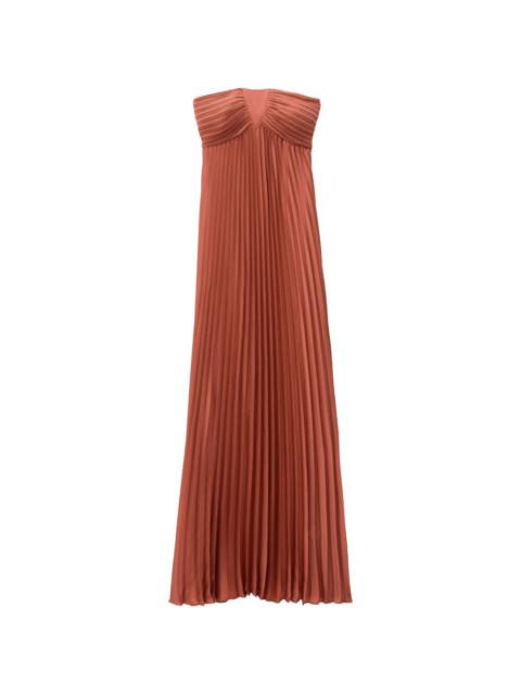 ba&sh Willow pleated strapless dress