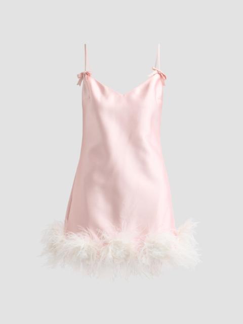 self-portrait Women's Feather-Hem Taffeta Mini Dress - Pink