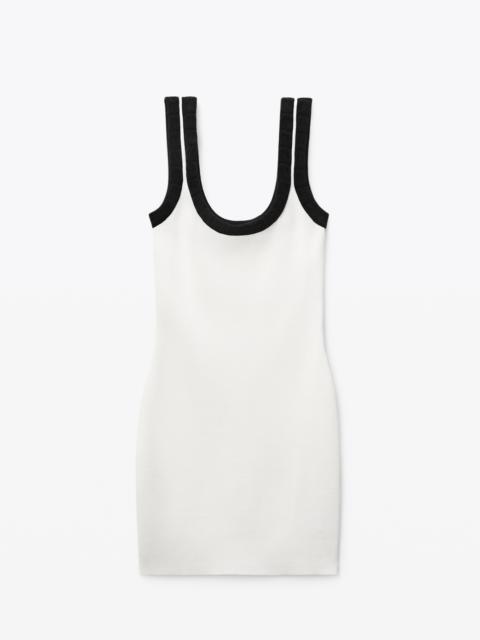 Alexander Wang LOGO TRIM MINI DRESS IN CHENILLE VISCOSE
