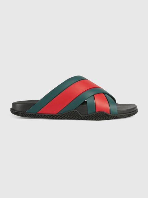 Men's rubber slide sandal with Web