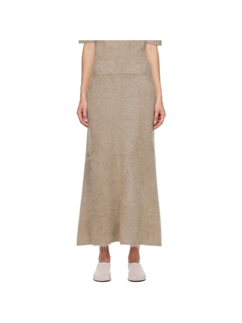 LISA YANG Taupe Asta Midi Skirt
