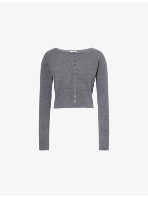 Reformation Meadow Ribbed Wool Cardigan