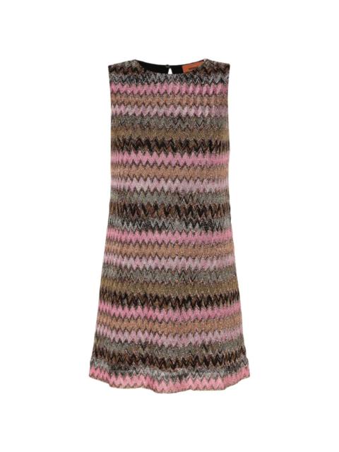 zigzag lurex minidress