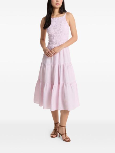MICHAEL KORS smocked tiered dress
