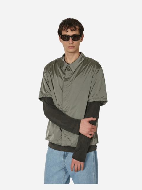 AMOMENTO Nylon Short Sleeve Shirt Grey