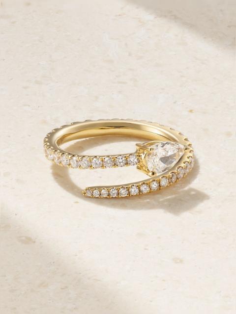 ANITA KO Two Row 18-karat gold diamond ring Gold