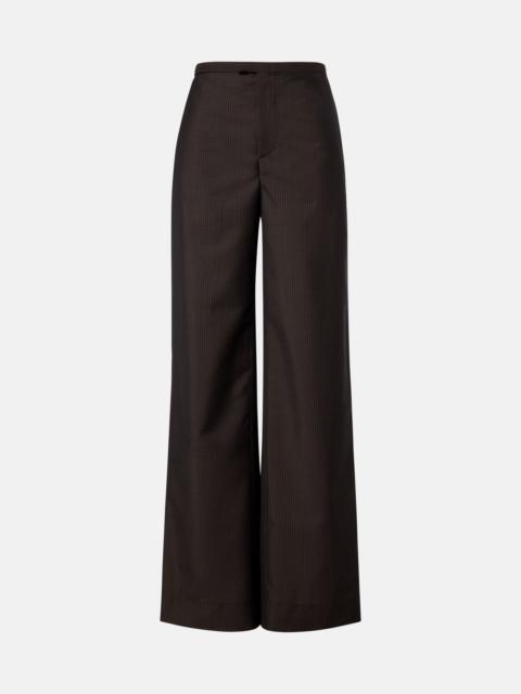 GUCCI Pinstripe wool and mohair wide-leg pants