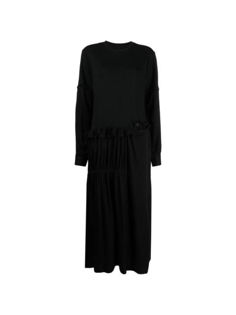 Yohji Yamamoto panelled tiered maxi dress