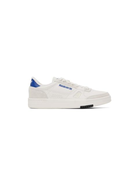 Reebok White & Blue LT Court Sneakers