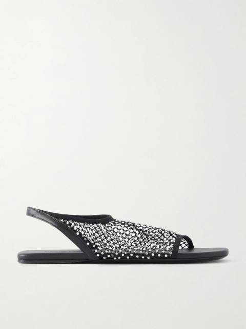 CHRISTOPHER ESBER Minette Crystal-embellished Leather Sandals