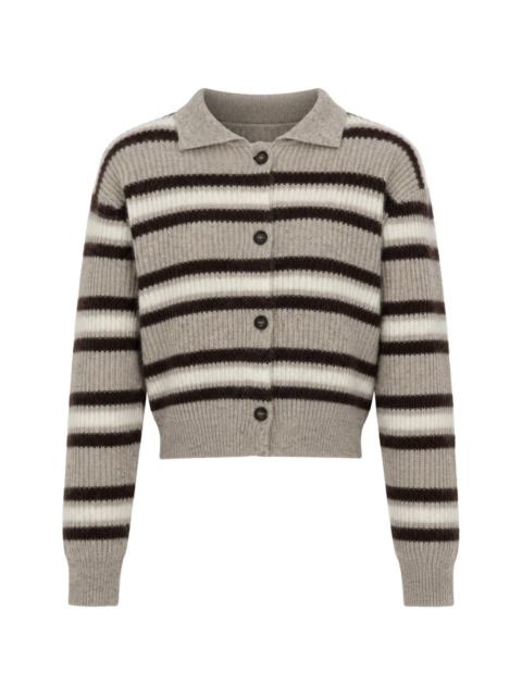 Brunello Cucinelli striped ribbed cardigan