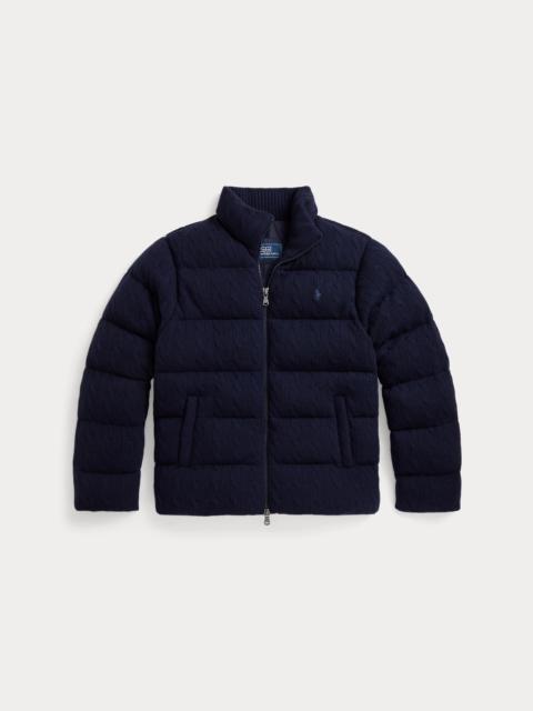 Polo Ralph Lauren Cable-Knit Wool-Cashmere Sweater Jacket
