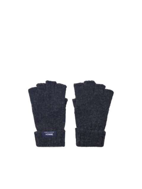 Comme des Garçons Homme ribbed-knit fingerless gloves