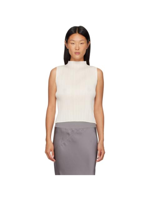 Pleats Please Issey Miyake Off-White Monthly Colors August Top