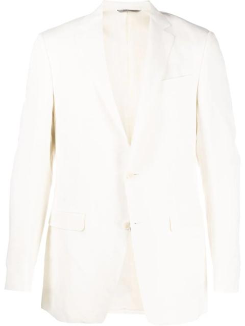 Canali single-breasted linen-silk blazer