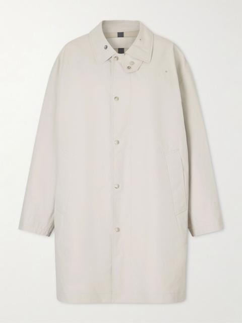 Lemaire Coated cotton-canvas coat Light gray