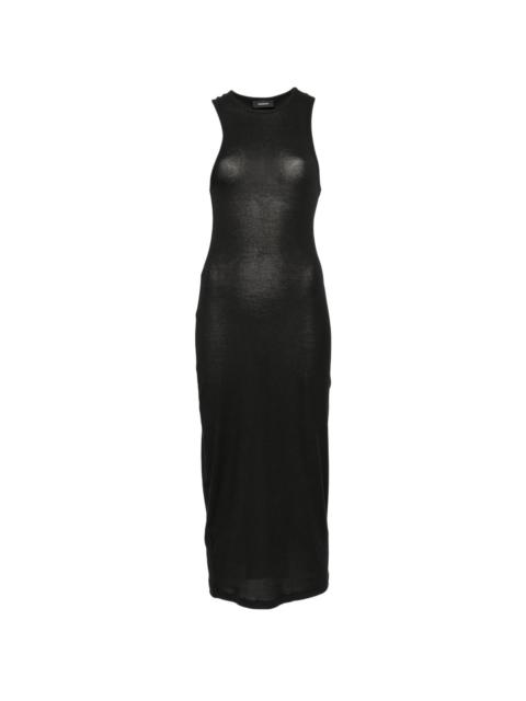 WARDROBE.NYC RIBBED RACER DRESS (BLACK)
