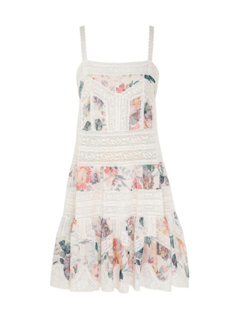 Zimmermann ACACIA LACE TRIM MINI DRESS