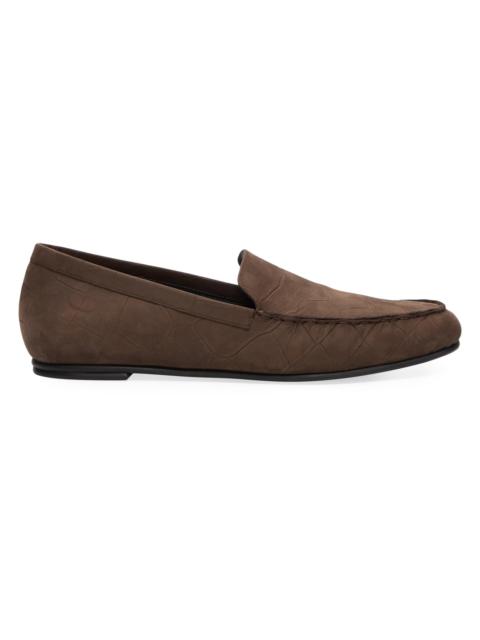 Loulou de Saison Women's Pesaro Croc-Embossed Leather Loafers - Dark Brown