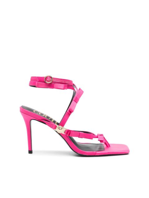 VERSACE JEANS COUTURE 85mm bow-embellished sandals